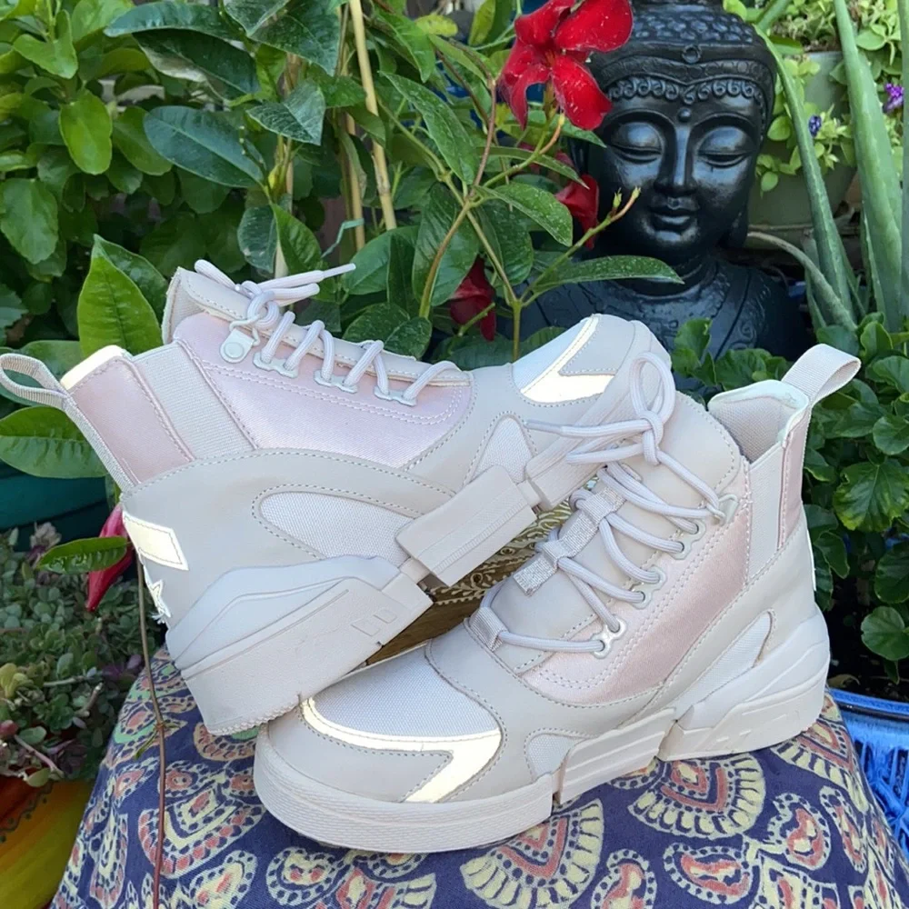 New Dusty Pink CPX Chelsea Converse Hi Top Sneaker Boots - Picture 3 of 16